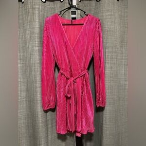 Bardot Pink Long Sleeve Dress